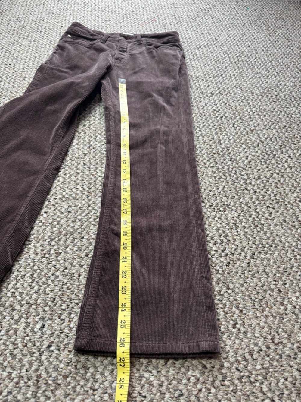 Anthropologie Pilcro The Yaya Mid-Rise Corduroy Crop Flare Jeans size 28 - Picture 10 of 10